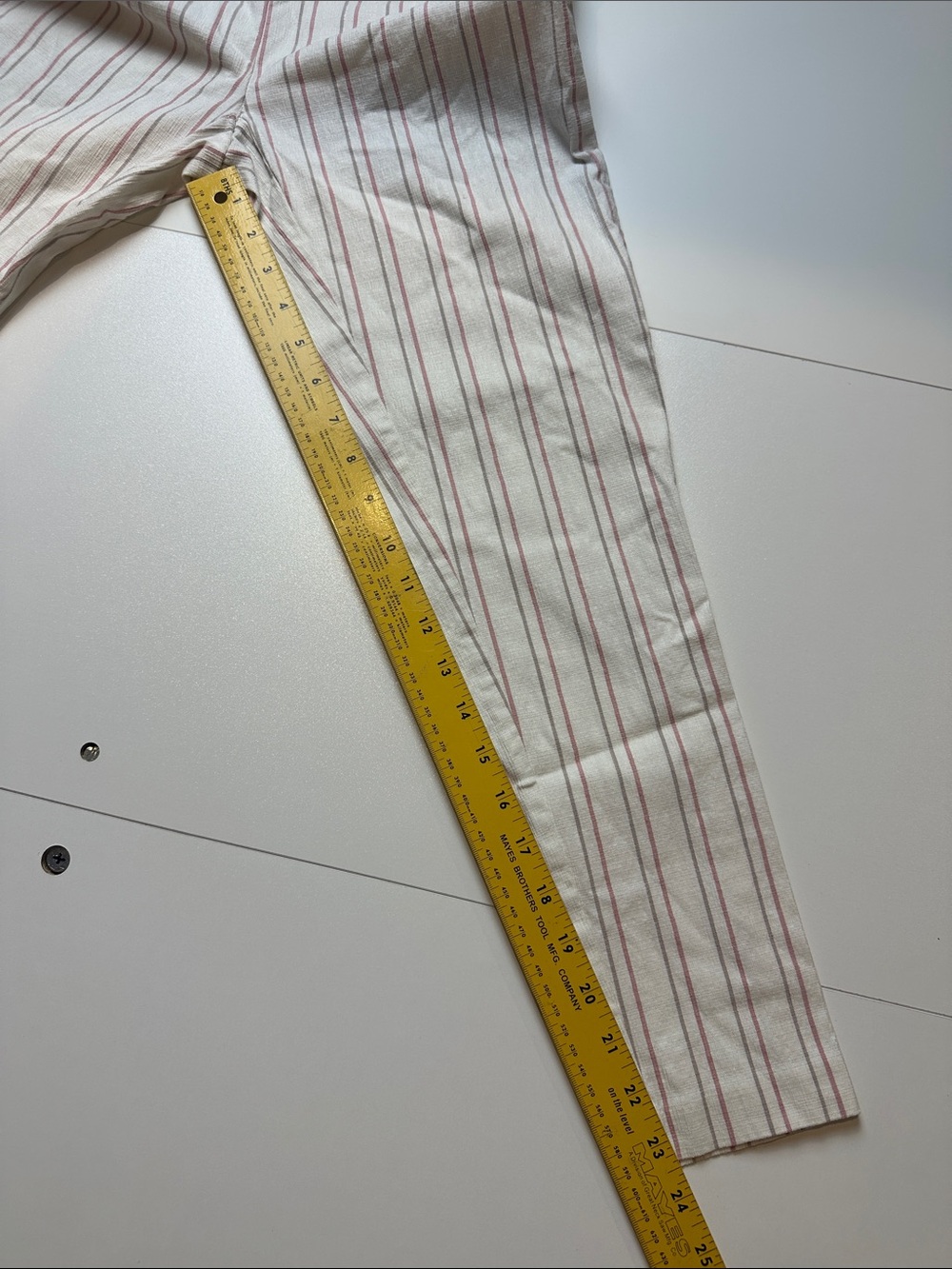 Medium Red White Gray Stripe Pant # 61 - Picture 5 of 6